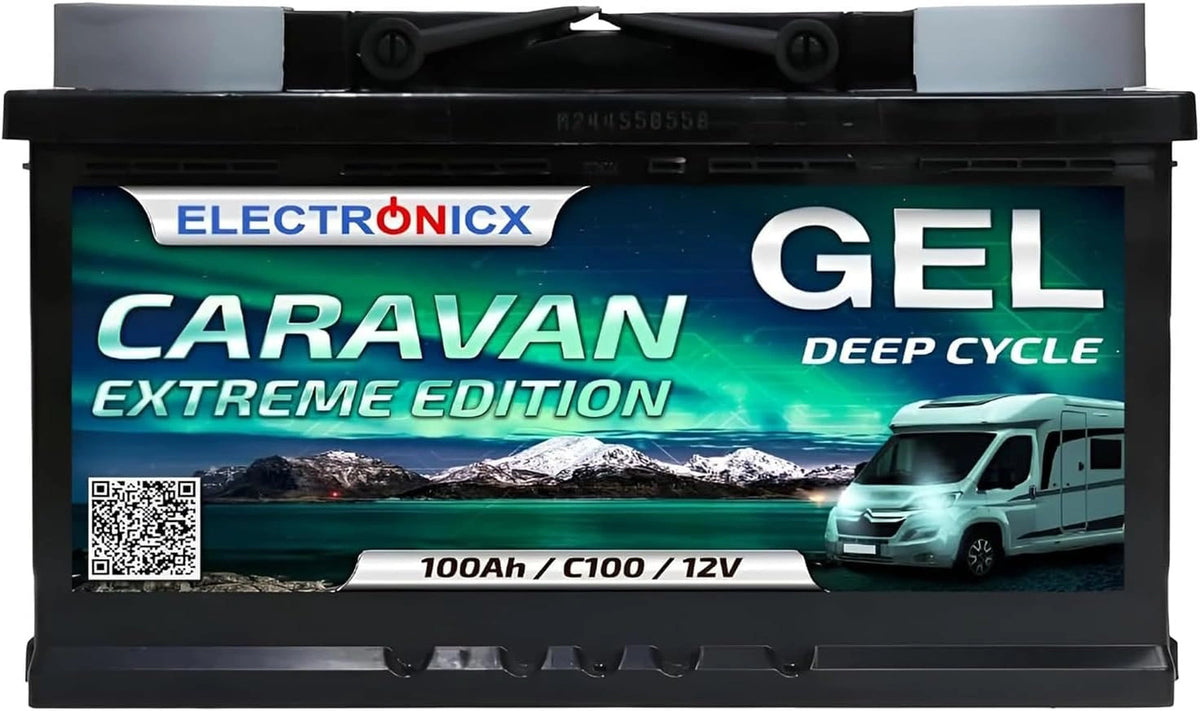 Akumulator Electronicx CARAVAN – akumulator 100 Ah, napięcie 12 V, wymiary 278 x 175 x 190 mm, do zgodnych urządzeń lub pojazdów