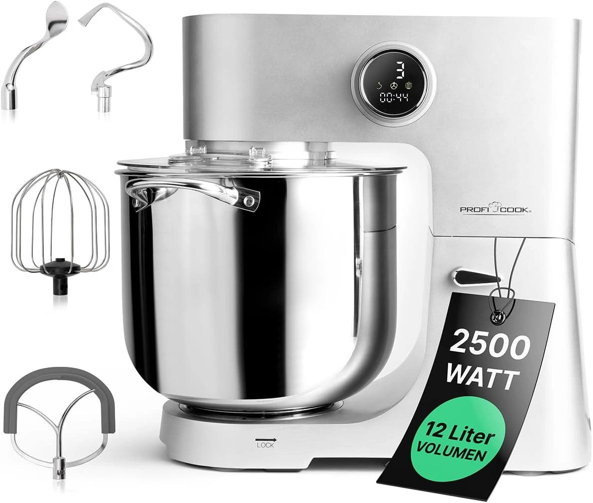 Robot kuchenny ProfiCook – oświetlenie LED, moc 2500 W, pojemność 12 l, do codziennego zastosowania