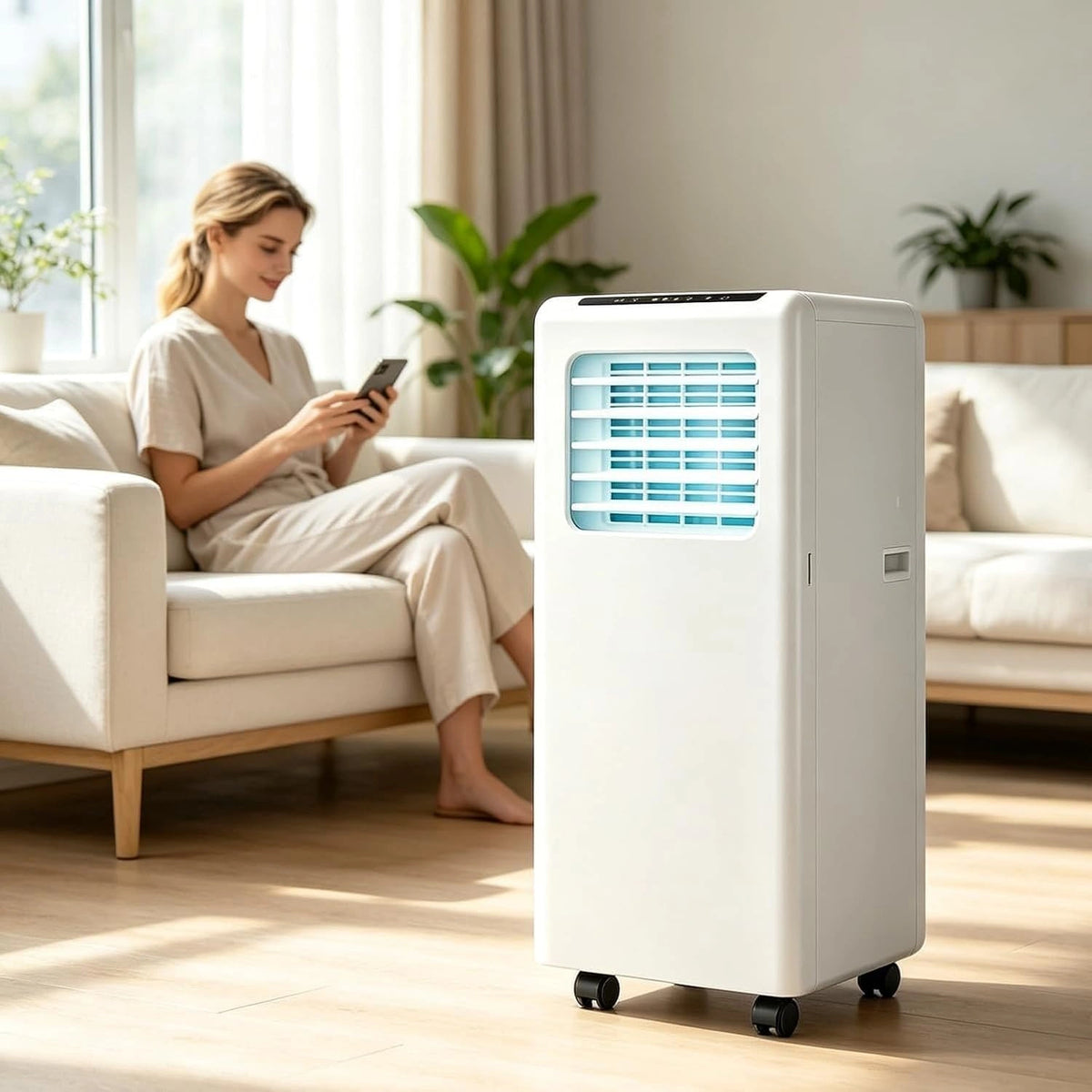 Klimatyzator Mobilny – programator czasowy, powierzchnia do 40 m², wydajność 14000 BTU, do pomieszczeń domowych