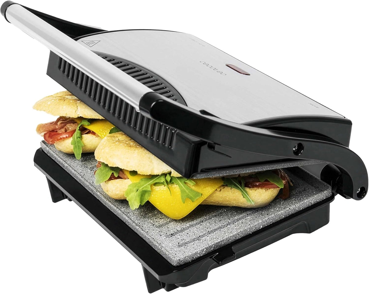 Grill elektryczny Cecotec – funkcja grilla, moc 700 W, wymiary 23x14,5 cm, do codziennego zastosowania