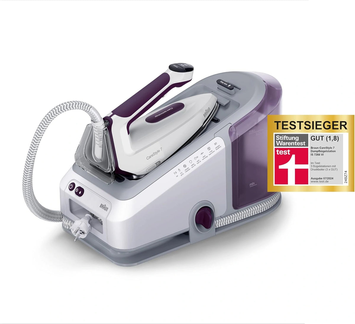 Stacja parowa Braun CareStyle – kolor brązowy i biały, moc 2700 W, pojemność 2 l, do codziennego zastosowania