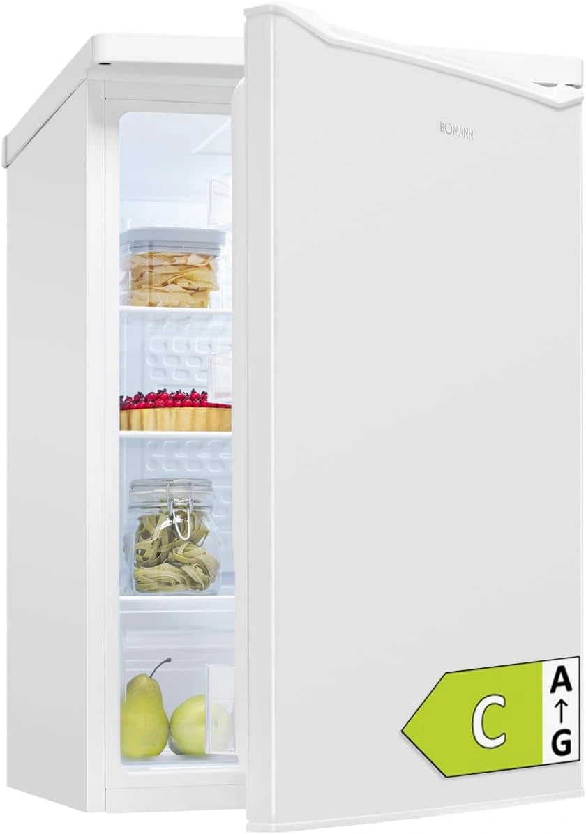 Lodówka – półki, kolor biały, pojemność 126 l, do kuchni