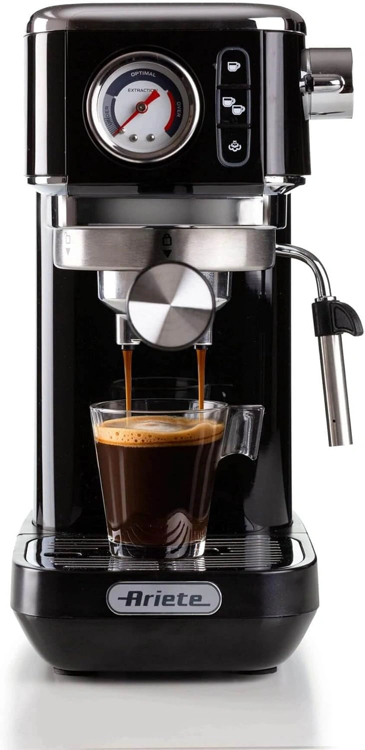 Ekspres do kawy Ariete 1381 – kolor czarny, moc 1300 W, pojemność 1,1 l, do domu lub biura