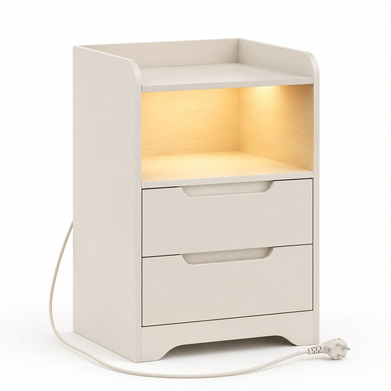 table-de-chevet-avec-lumieres-led-et-multiprise-2-tiroirs-compartiment-ouvert-eeqmaj6303po