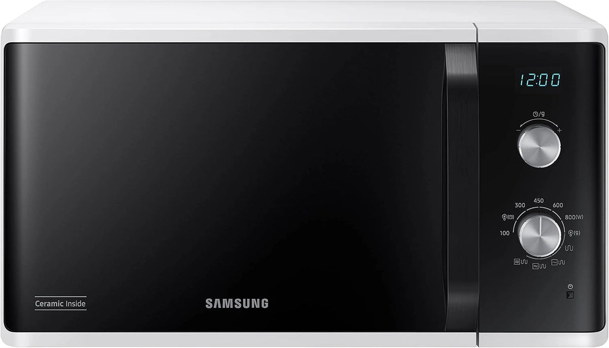 Kuchenka mikrofalowa Samsung – funkcja grilla, kolor biały, moc 800 W, pojemność 23 l, do codziennego zastosowania
