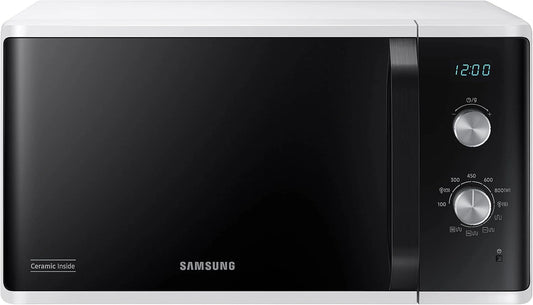 Kuchenka mikrofalowa Samsung – funkcja grilla, kolor biały, moc 800 W, pojemność 23 l, do codziennego zastosowania
