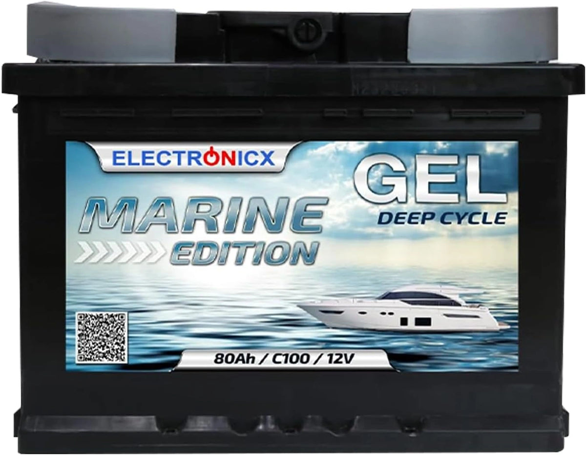 Akumulator Electronicx – akumulator 80 Ah, napięcie 12 V, wymiary 242 x 175 x 190 mm, do zgodnych urządzeń lub pojazdów