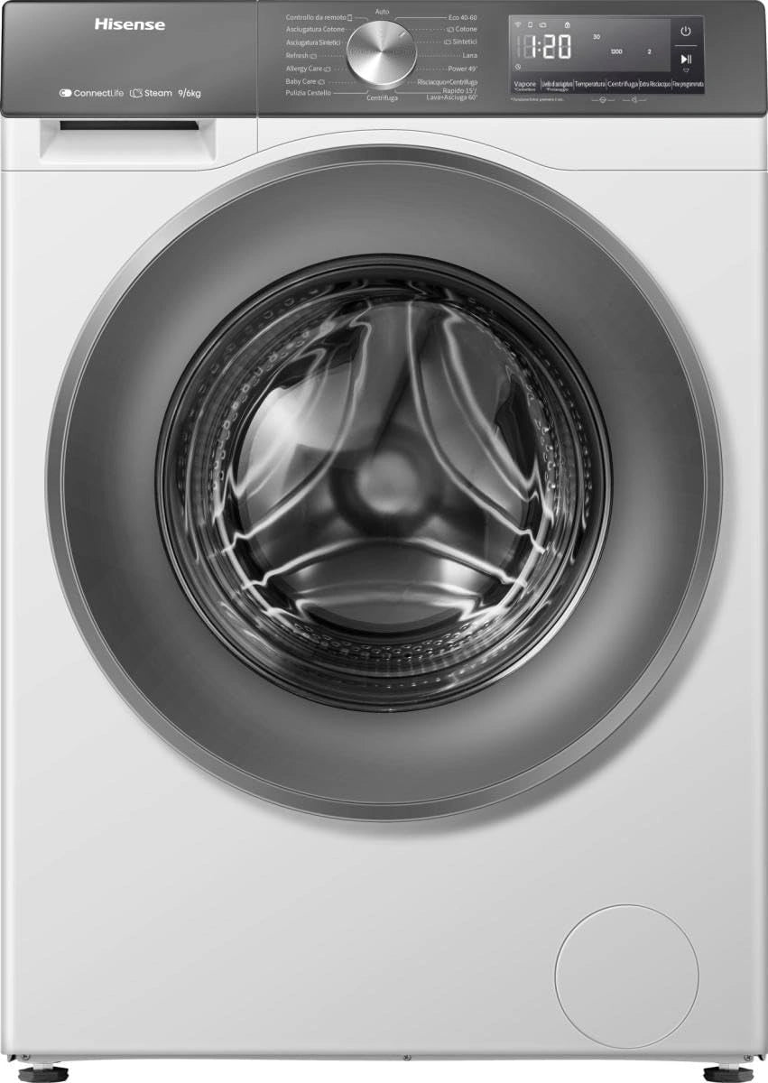 Falownik Hisense WD3S9043BW7 – łączność Wi-Fi, oświetlenie LED, kolor szary, do codziennego zastosowania