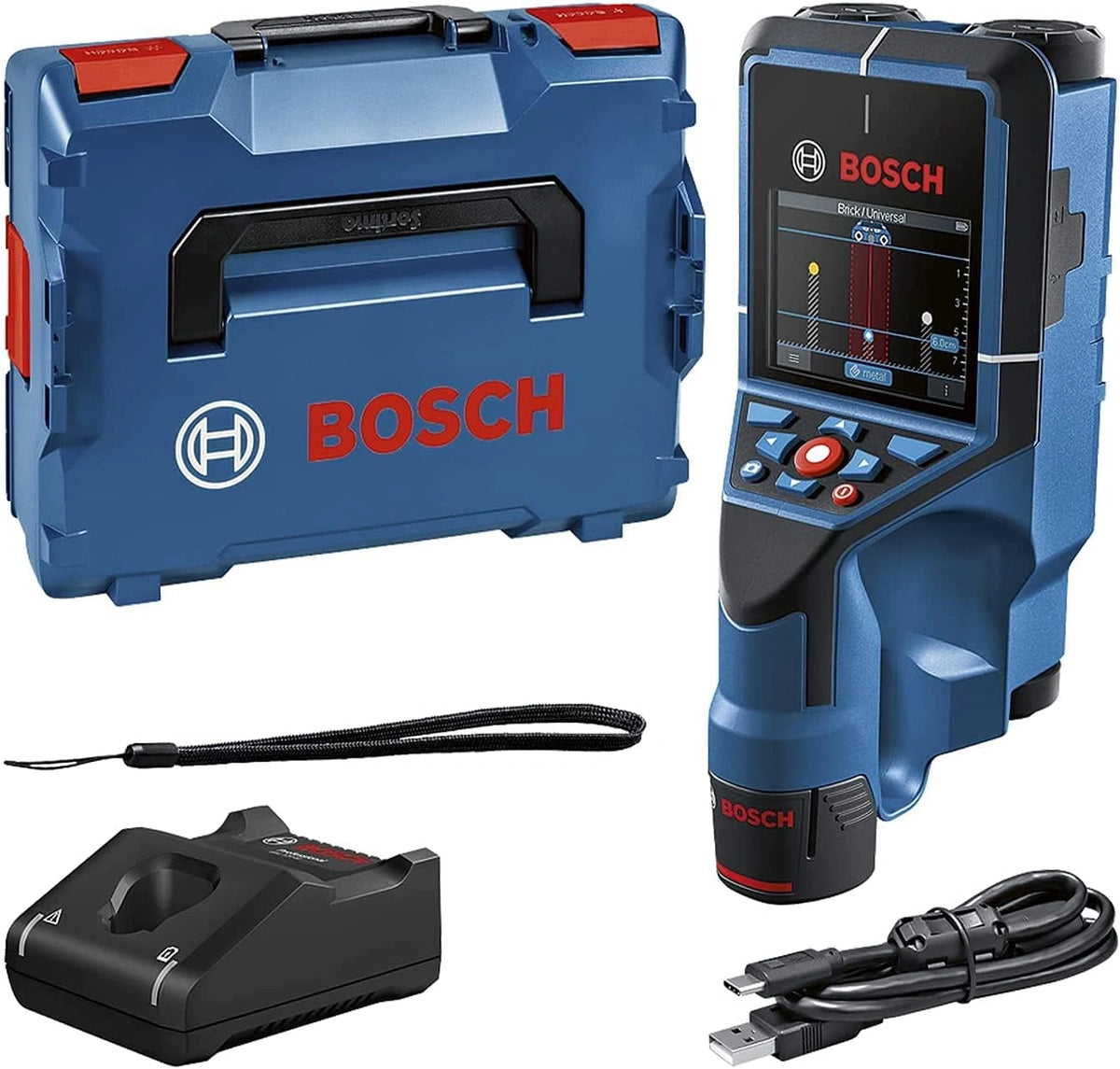 Detektor instalacji Bosch Professional – akumulator 2,0 Ah, napięcie 12 V, do zgodnych urządzeń lub pojazdów
