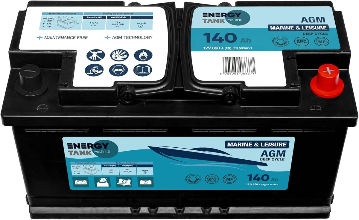 Zestaw fotowoltaiczny Energy – akumulator 140 Ah, napięcie 12 V, do instalacji balkonowej