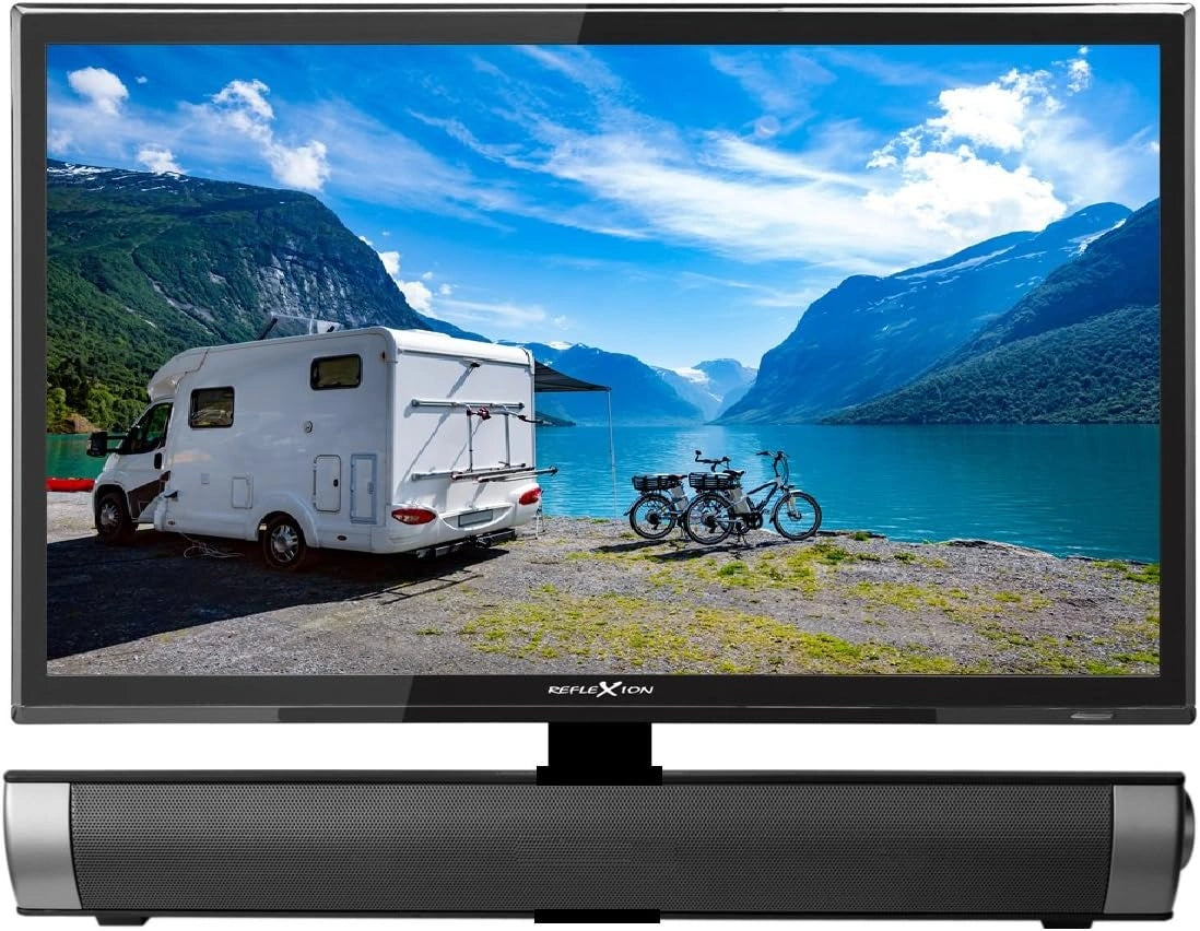 Telewizor Reflexion LEDW24SB – kolor czarny, napięcie 12 V, do domu lub pojazdu rekreacyjnego