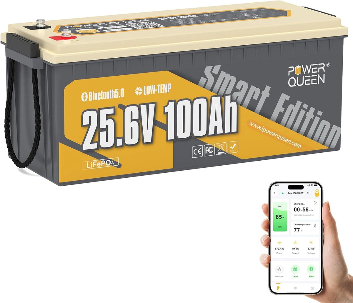 Akumulator Power – akumulator 100 Ah, energia 2560 Wh, napięcie 24 V, do zgodnych urządzeń lub pojazdów